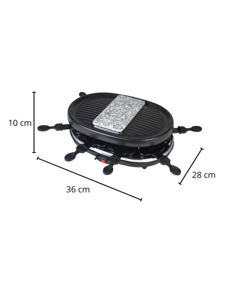 Kiwi Raclette 3 in 1 900w KG5811 per grigliare,rosolare e Raclettieren 8 persone