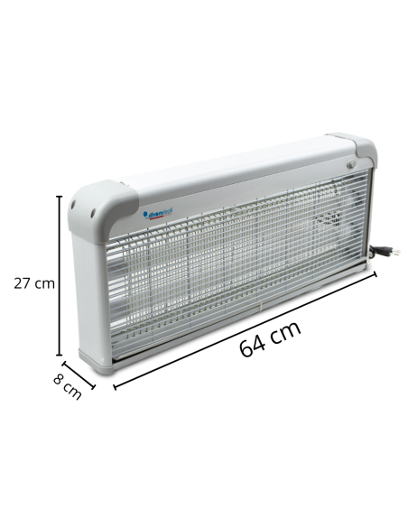Lampada anti insetti zanzare DHOMTECK con 2 Neon LED UV da 4W 392201 64x8x27 cm