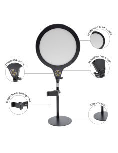 Lampada Led selfie da tavolo 26 cm con supporto 730485... 2