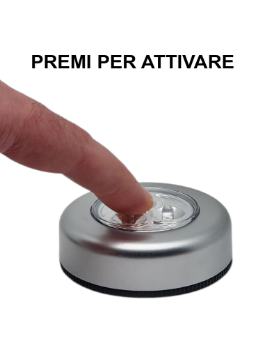 Lampada Push adesiva luce emergenza portatile a...