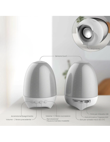 Lampada Touch Portatile con Speaker...