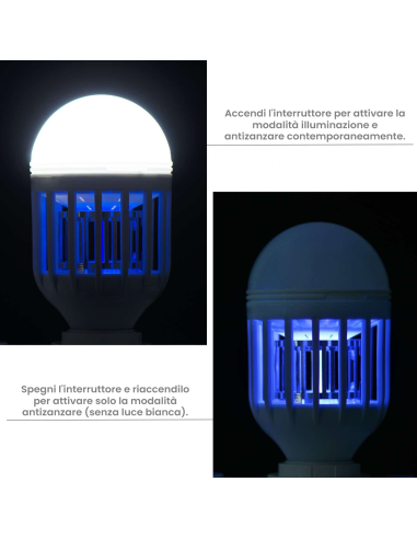 Lampadina anti insetti zanzare DHOMTECK 8W LED...