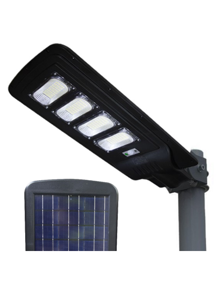 Lampione a ricarica solare 000107 telecomando e sensore movimento 120W 192 Led