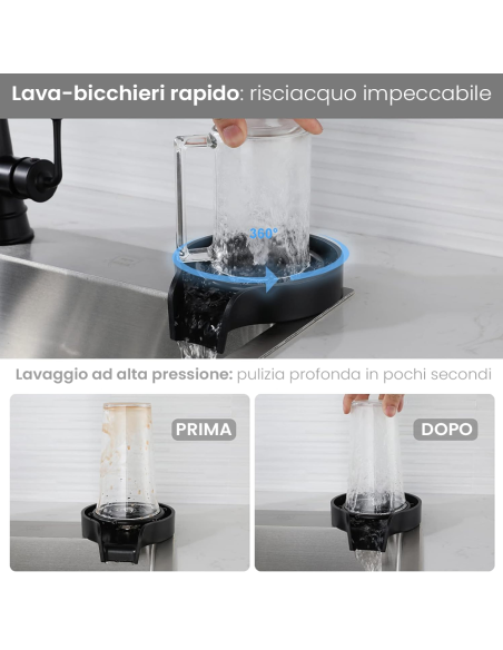 Lavabicchieri da Bar Sciacquatrice Per Bicchieri da Cucina per Uso Domestico