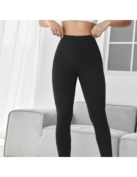 Leggings Vita Alta Donna IDA Tessuto Elasticizzato Autunnale Pantalone Sportivo