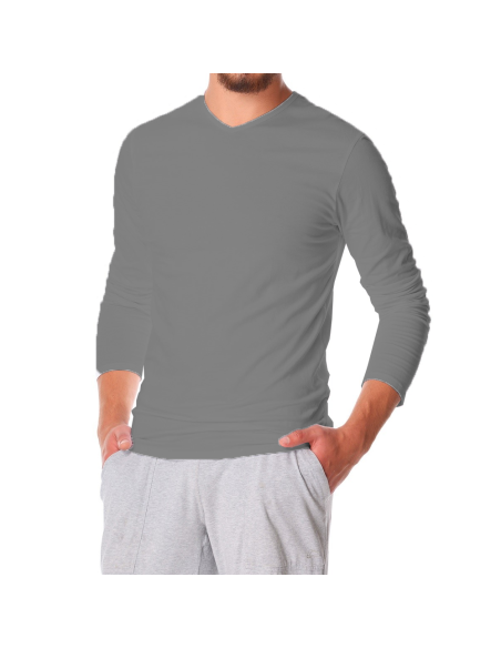 Maglia da uomo mod. CARTER VKA27 interno felpato slim fit scollo a V