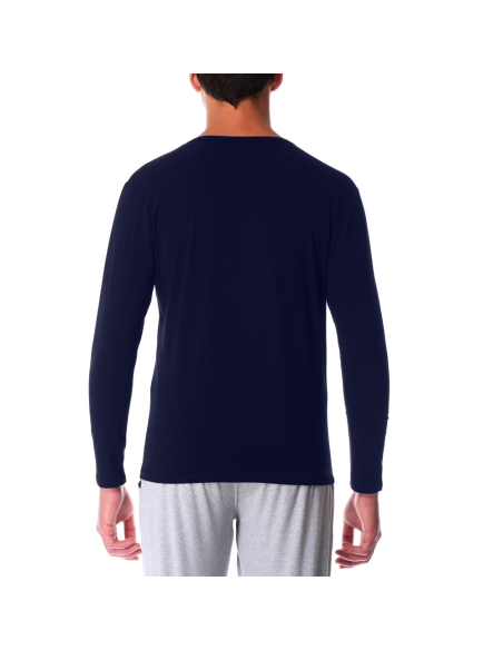 Maglia da uomo mod. ORLANDO VKA26 interno felpato slim fit scollo girocollo