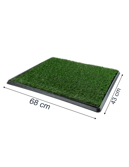 Toilette per Cani Potty Patch 68x43x5 cm - Lettiera Erba 3 Strati