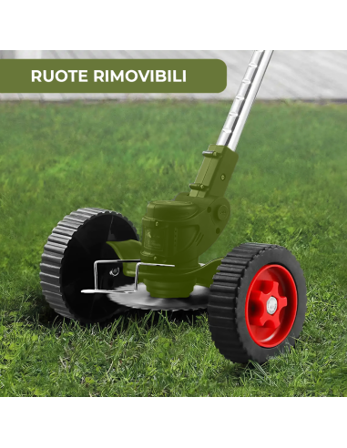 Decespugliatore Batteria V Ruote Rimovibili...
