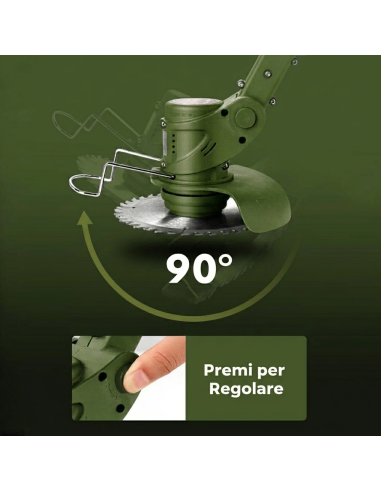 Decespugliatore Batteria V Ruote Rimovibili...