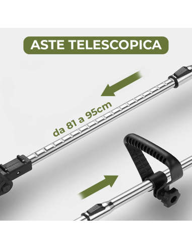 Decespugliatore Batteria V Ruote Rimovibili...
