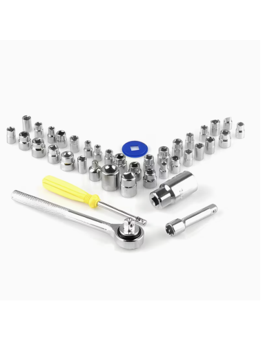 Set chiavi a bussola con cricchetto 40 pezzi da...