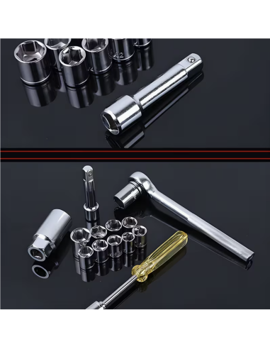 Set chiavi a bussola con cricchetto 40 pezzi da...