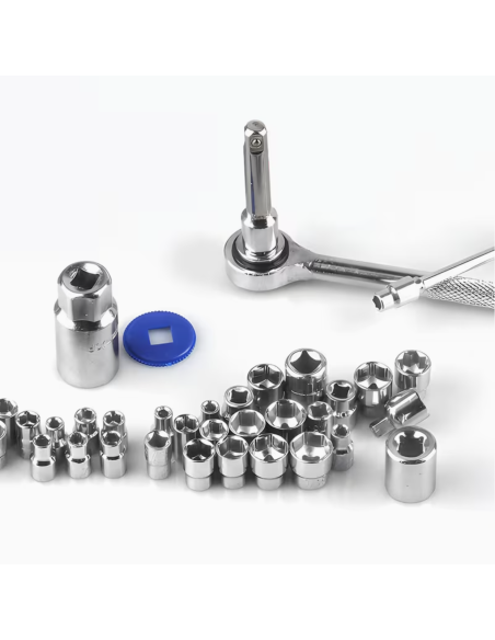 Set chiavi a bussola con cricchetto 40 pezzi da 3/8 e 1/4  con valigetta
