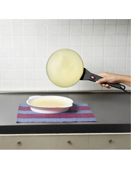 Crepiera Elettrica Antiaderente 700W Compatta per Crepes