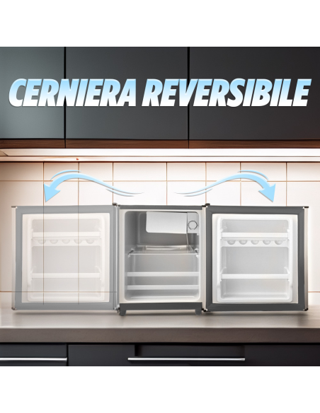 Mini Frigorifero 45lt Scomparto Refrigerante Frigo Bar Hotel Porta Reversibile