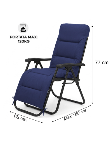 2pz Sedia Sdraio Pieghevole Cuscino Gravità...