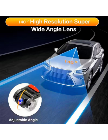 Dash Cam Auto 4K Telecamera per Auto ADAS G-Sensor Monitoraggio Parcheggio
