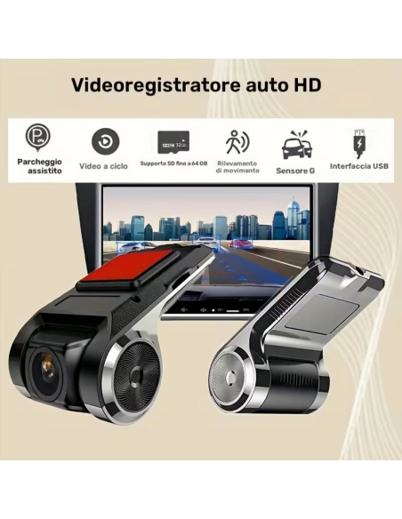 Dash Cam Auto 4K Telecamera per Auto ADAS G-Sensor Monitoraggio Parcheggio