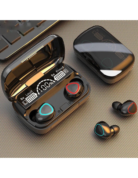 Auricolari Bluetooth 5.3 Wireless Touch con Microfono e Display LED