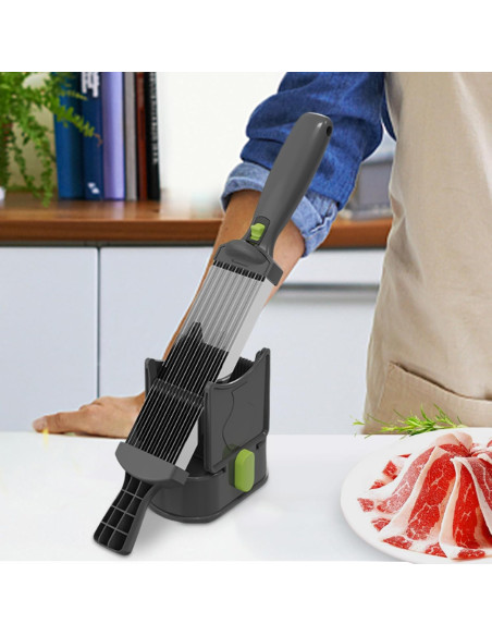Affettatore Manuale per Carne Fresca Tagliacarne Multi Lama Acciaio Inox