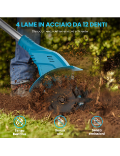 Scarificatore Elettrico a Batteria Litio 270RPM 190mm 2