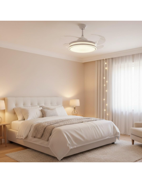 Ventilatore da Soffitto LED con Telecomando 6 Velocità
