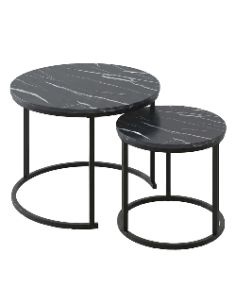 Set 2 Tavolini da Salotto Mauro 60x53x45,5 cm Incastro... 2