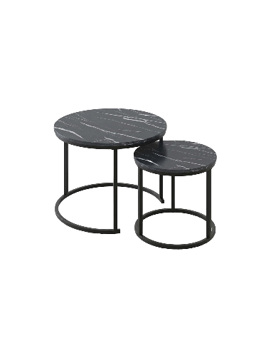 Set 2 Tavolini da Salotto Mauro 60x53x45,5 cm...
