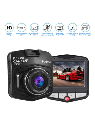 Dash Cam Auto Full HD 1080P Telecamera...