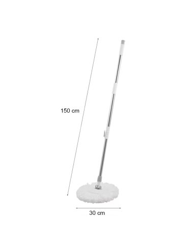 Set Lavapavimenti Secchio 15L Ruote e Mop 360...