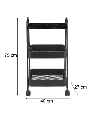 Carrello Multiuso 75x40x27 cm Carrellino...