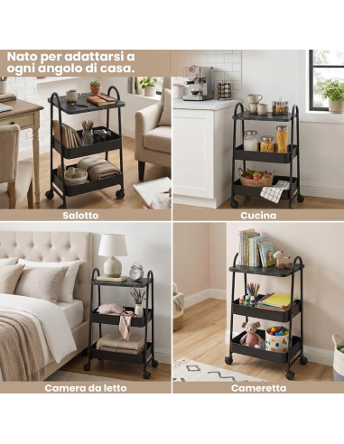 Carrello Multiuso 75x40x27 cm Carrellino...