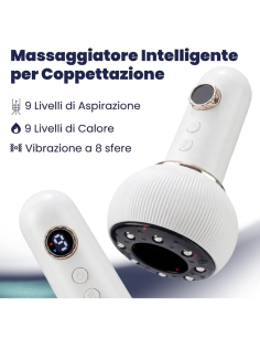 Massaggiatore Elettrico Coppettazione con Calore e Luce LED