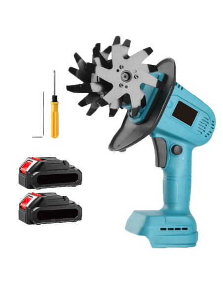 Mini Motozappa a Batteria 48V 2 Batterie 3000mAh Zappa da Giardino MICRO TILLER