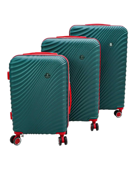 Set 3 Trolley Rigidi ENRICO COVERI Tris Valigie ABS Ruote 360 Mod. MILANO