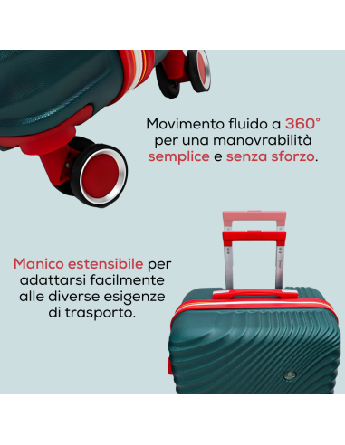Set 3 Trolley Rigidi ENRICO COVERI Tris Valigie...