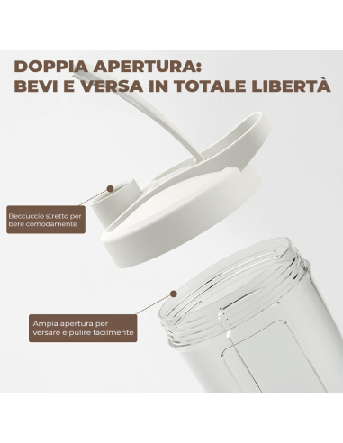 Shaker Elettrico Proteine USB Bottiglia...