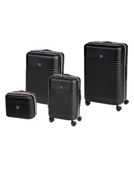 Set 4 Valigie Rigide ABS con Beauty Case ENRICO COVERI Ruote girevoli 360