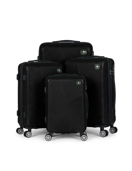 Set 4 Trolley Rigidi ENRICO COVERI Ruote Removibili 360° e Lucchetto mod. MIAMI