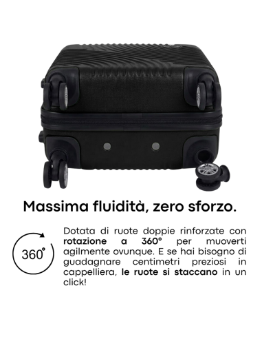 Set 4 Trolley Rigidi ENRICO COVERI Ruote...