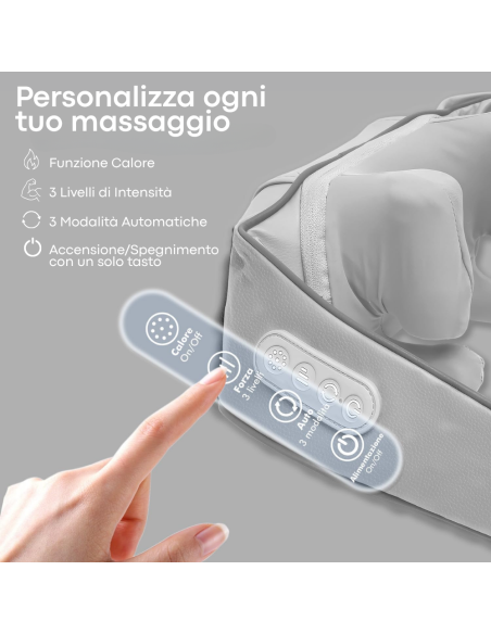 Massaggiatore Cervicale Elettrico Ricaricabile Collare Massaggiante Termico USB