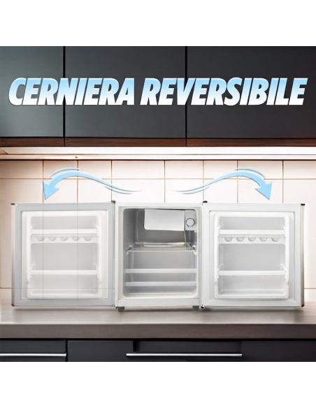 Mini Frigorifero 45lt Scomparto Refrigerante Frigo Bar Hotel Porta Reversibile