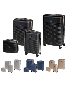 Set 4 Valigie Rigide ABS con Beauty Case ENRICO COVERI...