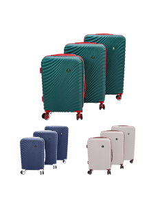 Set 3 Trolley Rigidi ENRICO COVERI Tris Valigie ABS Ruote...