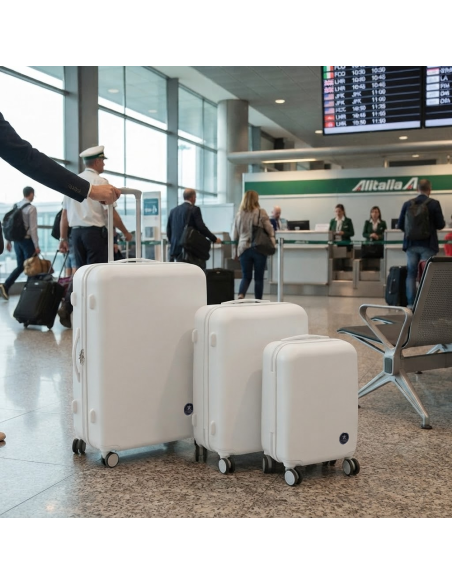 Set 3 Valigie Rigide ABS Tris Trolley ENRICO COVERI Ruote 360 mod. MANAGER