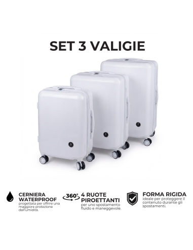 Set 3 Valigie Rigide ABS Tris Trolley ENRICO...