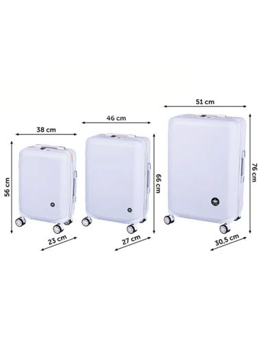 Set 3 Valigie Rigide ABS Tris Trolley ENRICO...