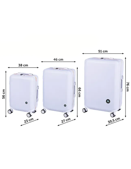 Set 3 Valigie Rigide ABS Tris Trolley ENRICO COVERI Ruote 360 mod. MANAGER