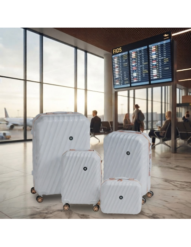 Set Valigie Rigide ABS 3 Pezzi con Beauty Case...